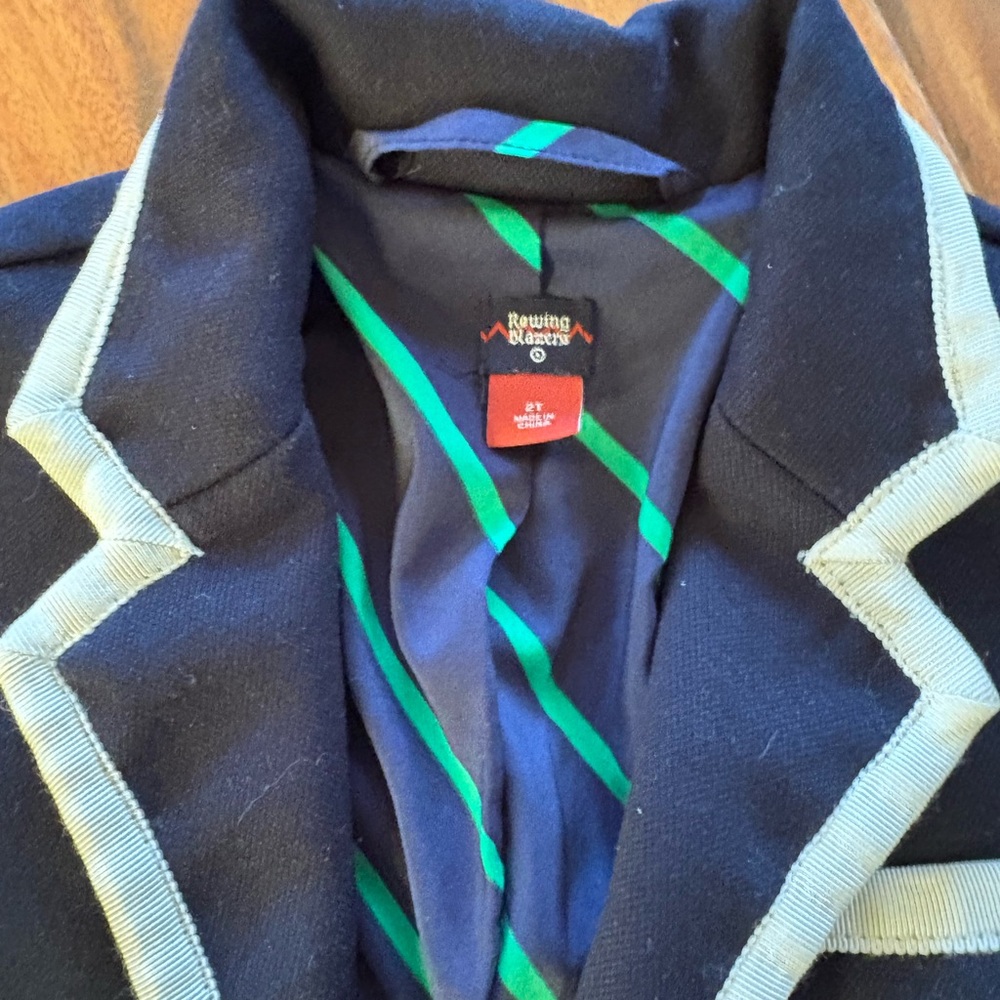 Rowing Blazers x Target Kids Navy Button Blazer 2T Unisex Jacket Boys Girls - Picture 6 of 8